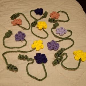 Floral Crochet Bookmarks Multicolor